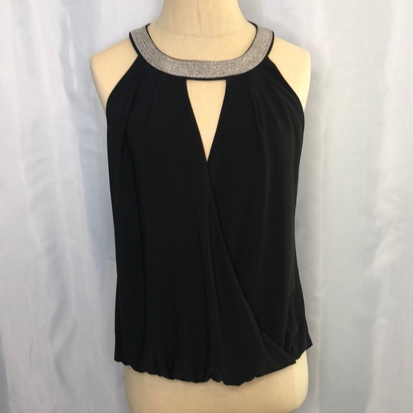 WHITE HOUSE BLACK MARKET Halter Black Top Size XS - Picture 1 of 12